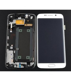 Pantalla completa con marco para Samsung Galaxy S6 Edge G925F blanca original