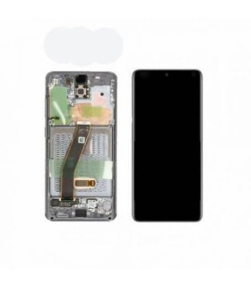 Pantalla completa con marco para Samsung Galaxy S20 G980 G981 gris original