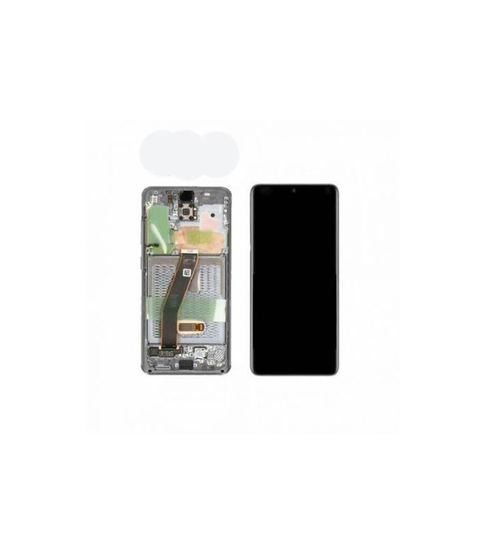 Pantalla completa con marco para Samsung Galaxy S20 G980 G981 gris original