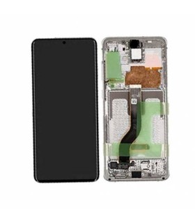Pantalla completa con marco para Samsung Galaxy S20 Plus 5G G985 G986 blanca original