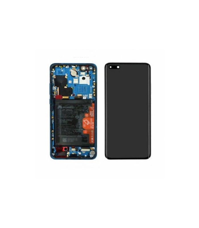 Pantalla completa con marco y batería para Huawei P40 Pro azul original(Service Pack)