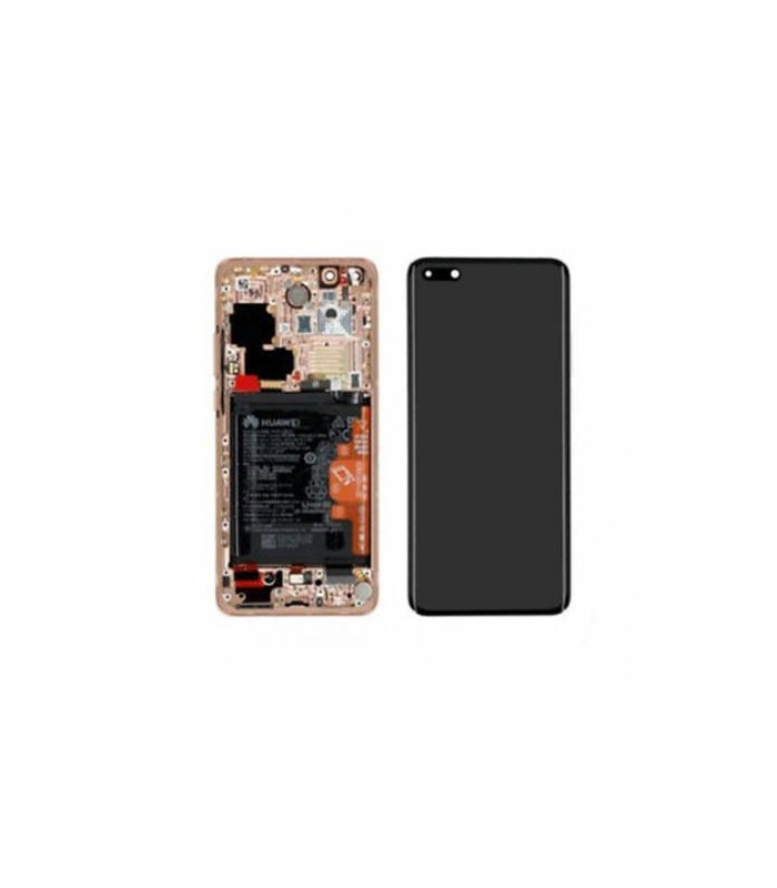 Pantalla completa con marco y batería para Huawei P40 Pro dorada original(Service Pack)