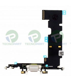 Flex con conector de carga,datos y accesorios lightning blanco para iPhone 8 PLUS
