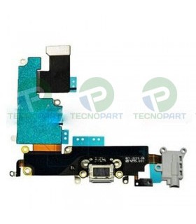 Flex con conector de carga y conector de audio jack negro para iPhone 6 PLUS