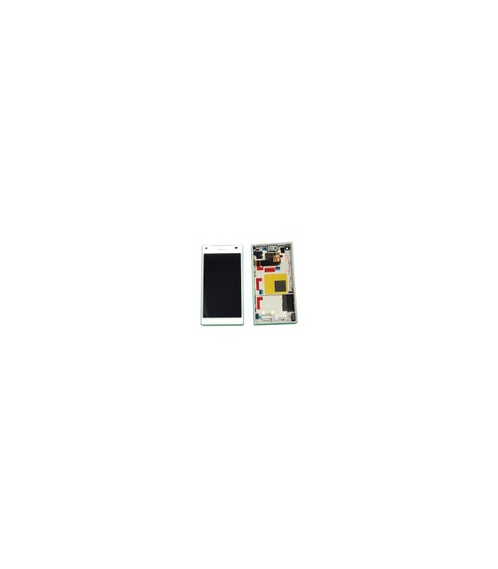 Pantalla Completa Original LCD Y Táctil Con Marco para Sony Xperia Z5 Compact (E5803 E5823) – Blanco