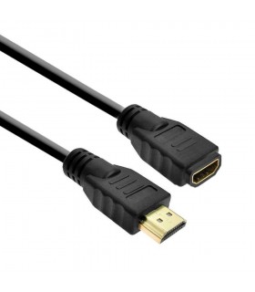 Cable adaptador hdmi Macho hembra 1080P Negro Conectores Tipo A 1.5M