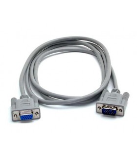 Cable 1m Extensión Directo Straight Through Serie Serial RS232 Vídeo EGA DB9 Macho a Hembra