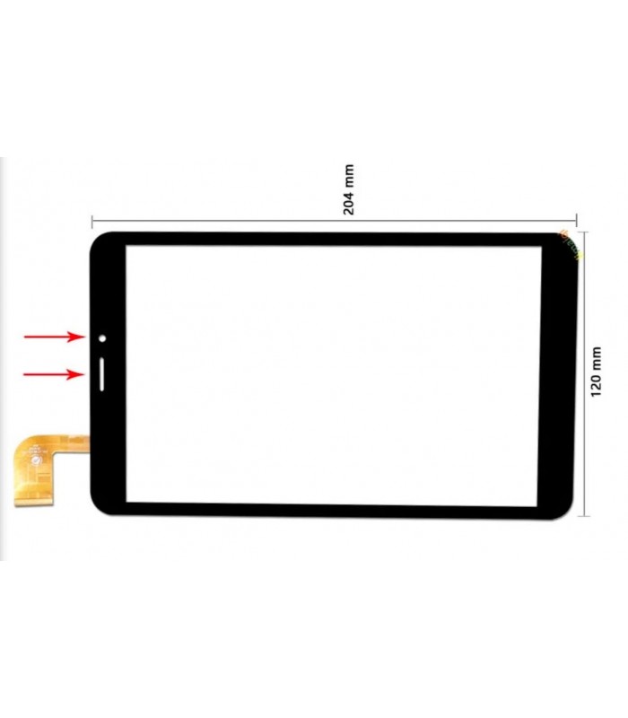 REEMPLAZO DE PANTALLA TÁCTIL DIGITALIZADORA FPC-FC80J283-00 PARA TABLET PC DE 8 PULGADAS NEGRO CPC1089