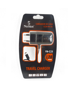 LIGHTNING CARGADOR DE CASA 1.2A NEGRO