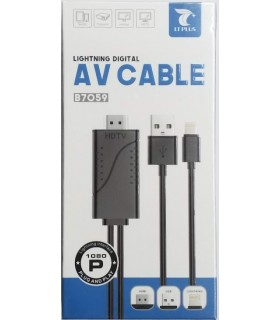 CABLE LIGHNTING DIGITAL AV NEGRO LIGHTNING TO HDMI PARA IPHONE