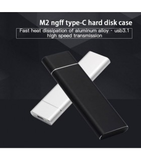 Caja de disco duro externo M2, carcasa de SSD SATA a USB tipo C 3,1, tipo c, M.2, NGFF, clave B