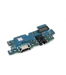 Placa auxiliar con micro conector de carga datos y accesorios USB Tipo C y conector de audio jack 3.5mm para Samsung A20 A205