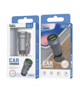Cargador de coche 2 USB A - DC 5V 2.4A   Cargadores de coche