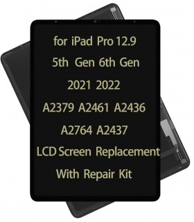 Pantalla completa para iPad Pro 12.9 2021 5th Gen  A2378 A2379  A2461 A2462 2022 6th A2764  A2437 A2766 A2436 negra